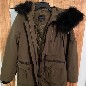Lucky Brand Army Green Parka Hooded Jacket